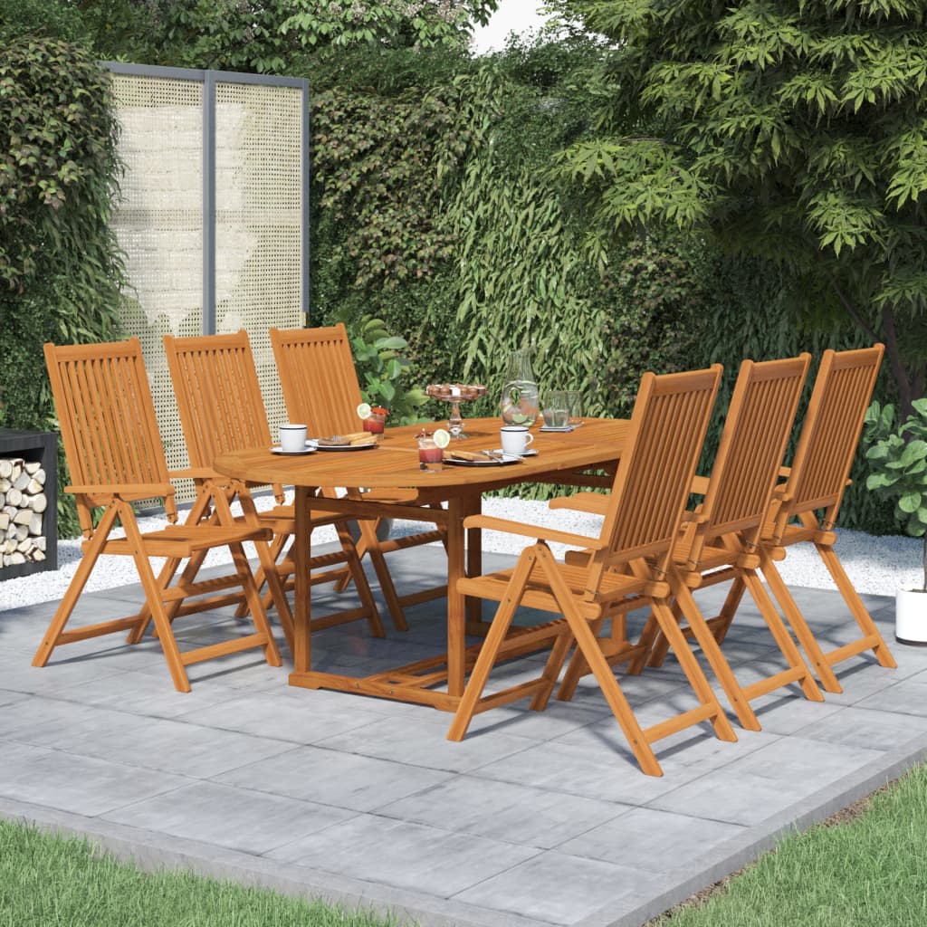 7-delige Tuinset massief acaciahout 150-200 cm is nu te koop bij PeponiXL, paradijselijk wonen!