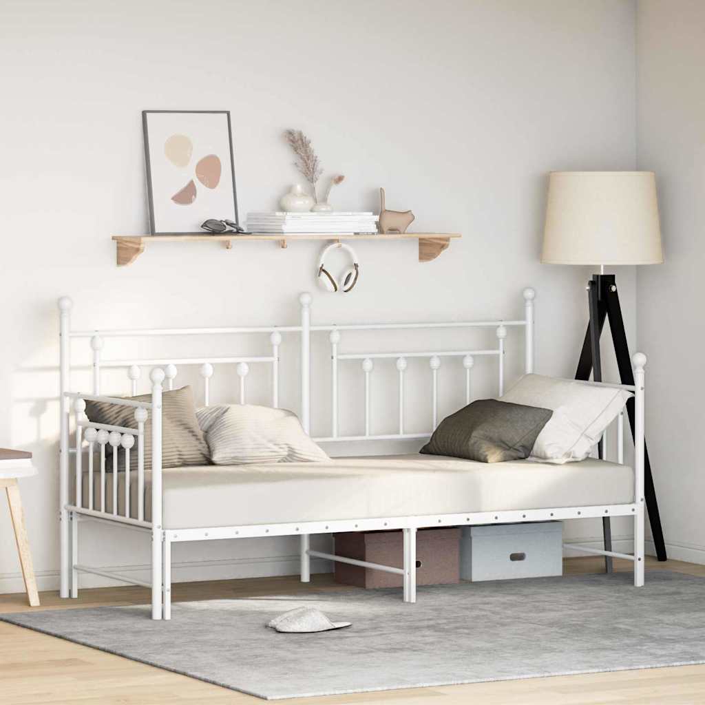 Bedframe voor een daybed Wit 80 x 200 cm Staal is nu te koop bij PeponiXL, paradijselijk wonen!