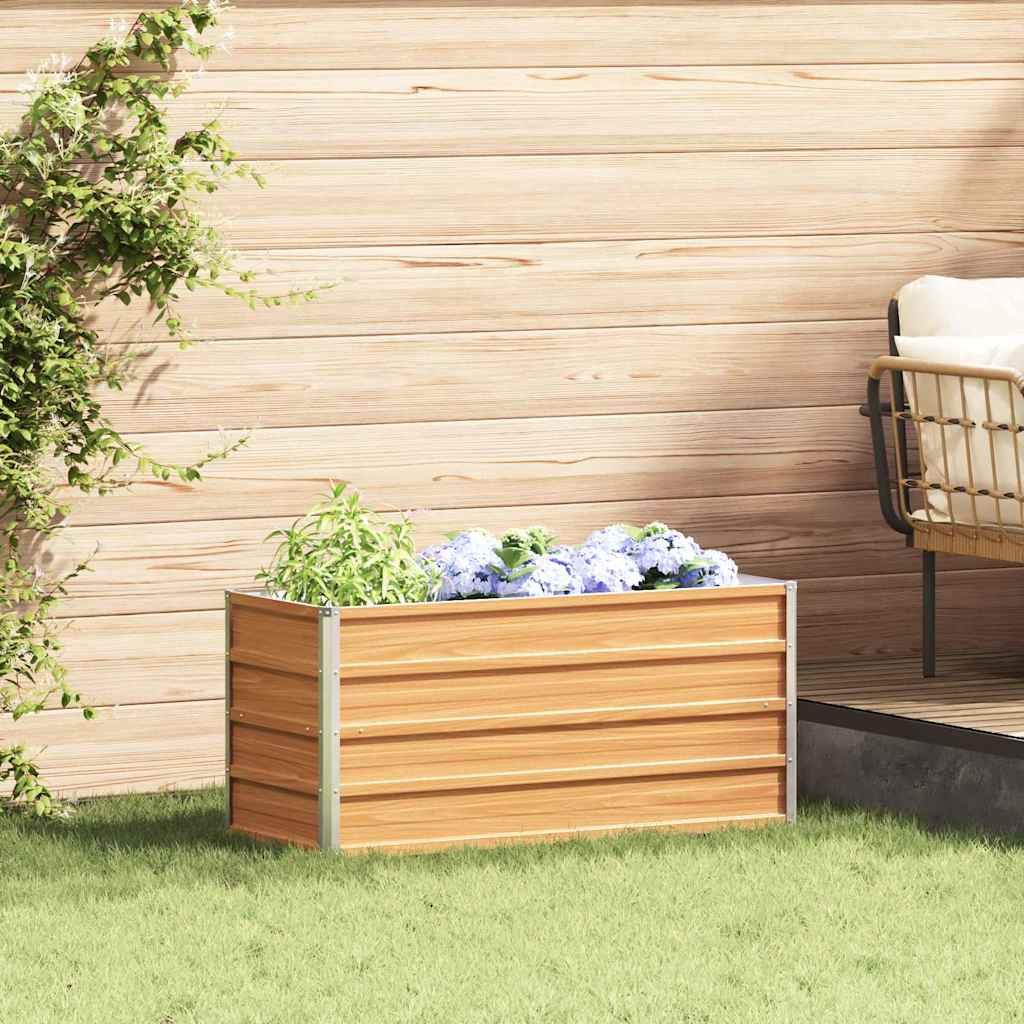 Verhoogde plantenbak Licht Bruin 100 x 40 x 45 cm is nu te koop bij PeponiXL, paradijselijk wonen!