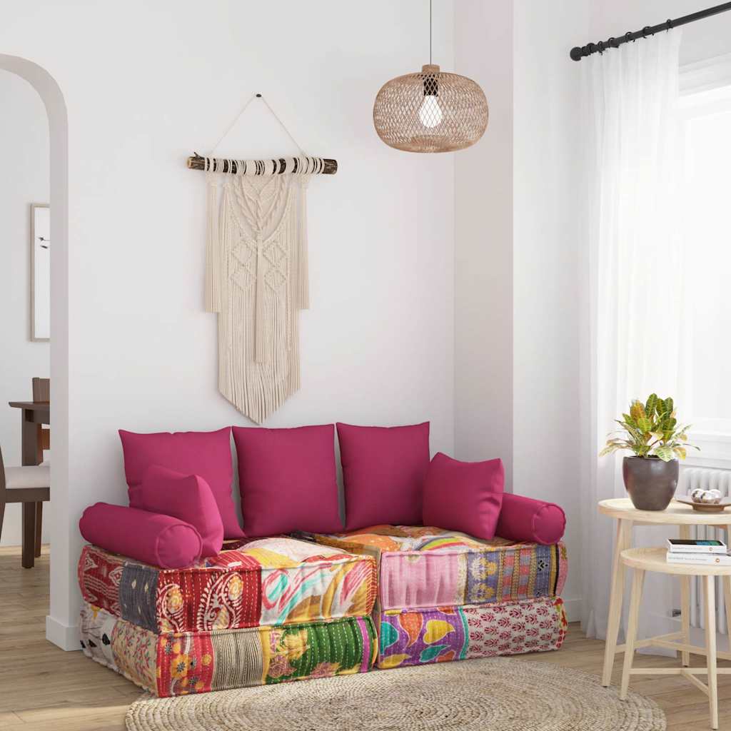 7-delige Sierkussenset stof roze is nu te koop bij PeponiXL, paradijselijk wonen!