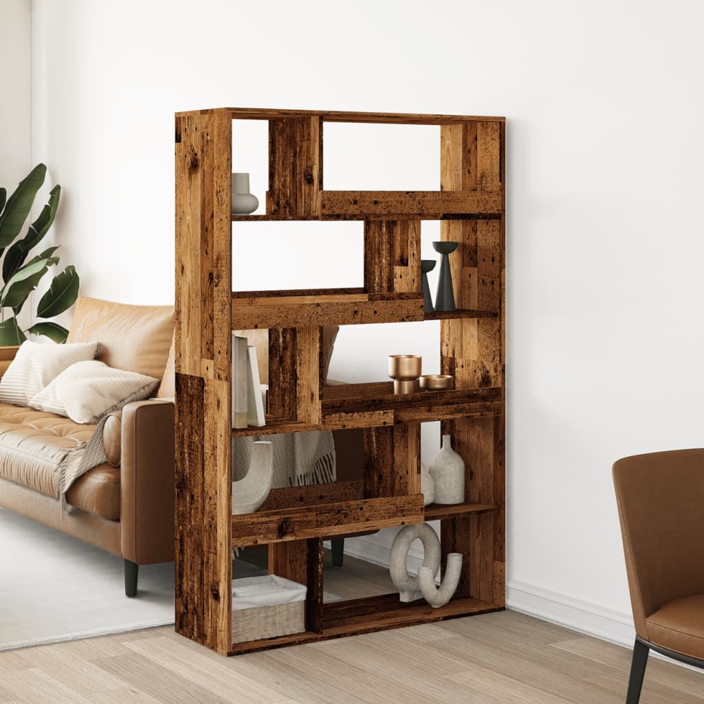 Kamerscherm 100x33x156,5 cm bewerkt hout oud houtkleurig is nu te koop bij PeponiXL, paradijselijk wonen!