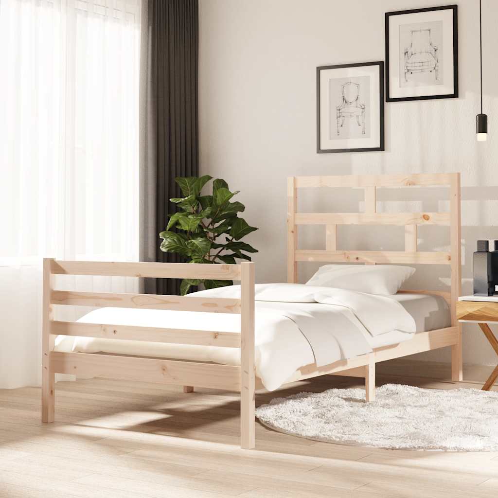 Bedframe massief grenenhout 100x200 cm is nu te koop bij PeponiXL, paradijselijk wonen!