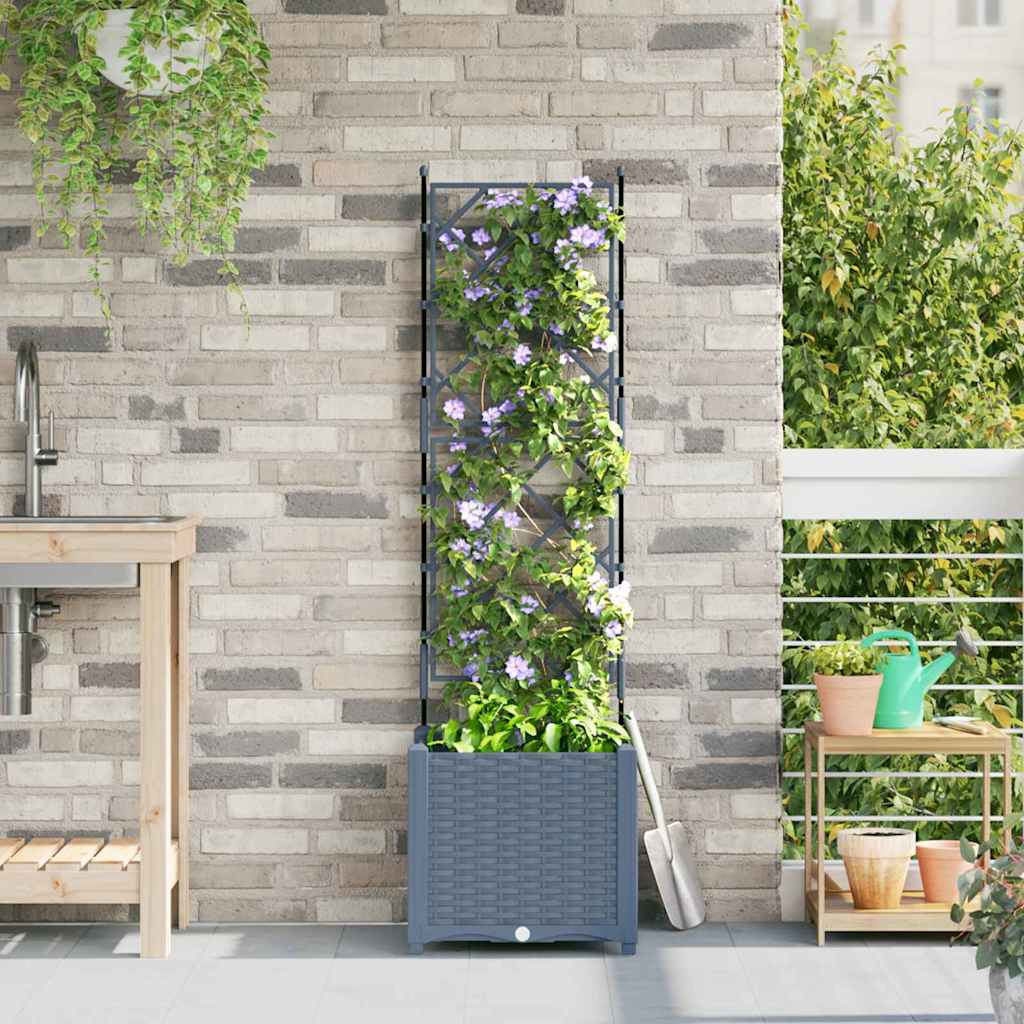 Plantenbak Lichtgrijs 40 x 40 x 143 cm PP is nu te koop bij PeponiXL, paradijselijk wonen!