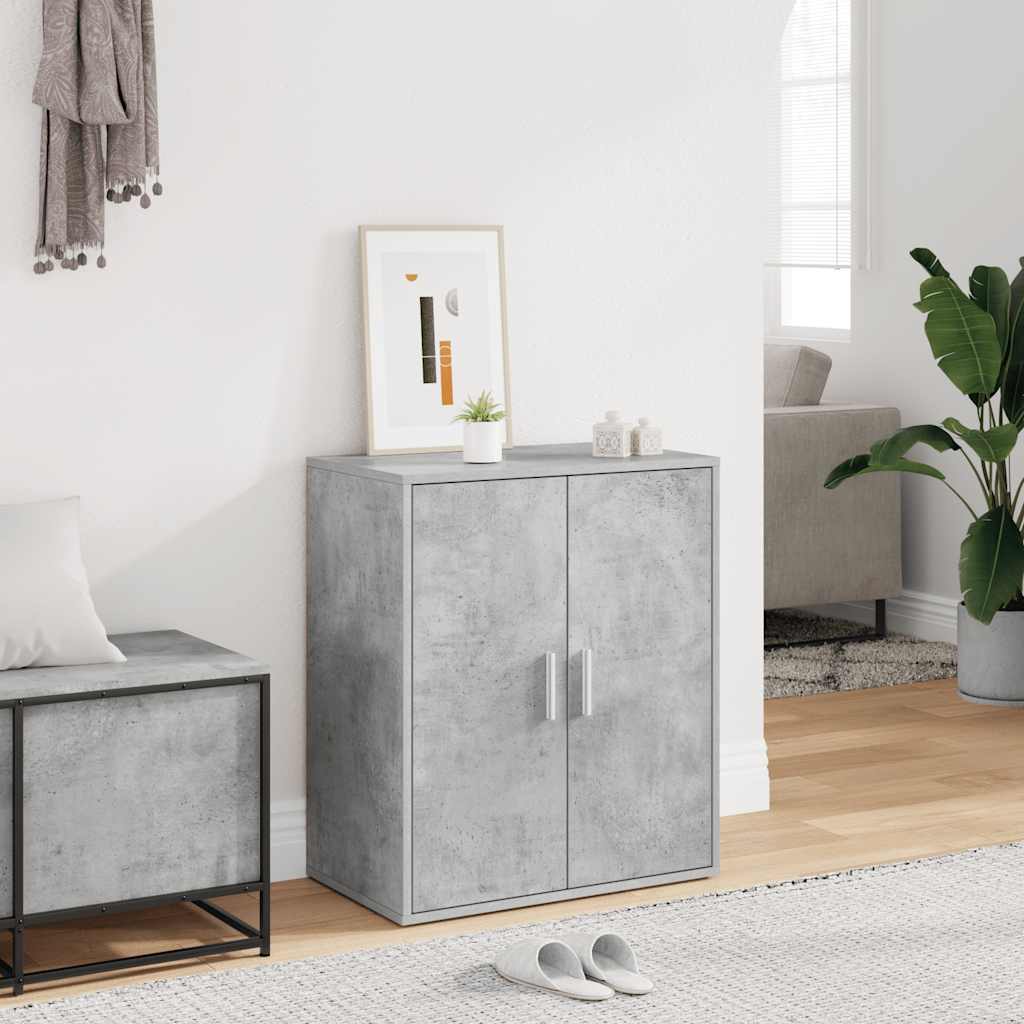 Schoenenkast 60x35x70 cm bewerkt hout betongrijs is nu te koop bij PeponiXL, paradijselijk wonen!