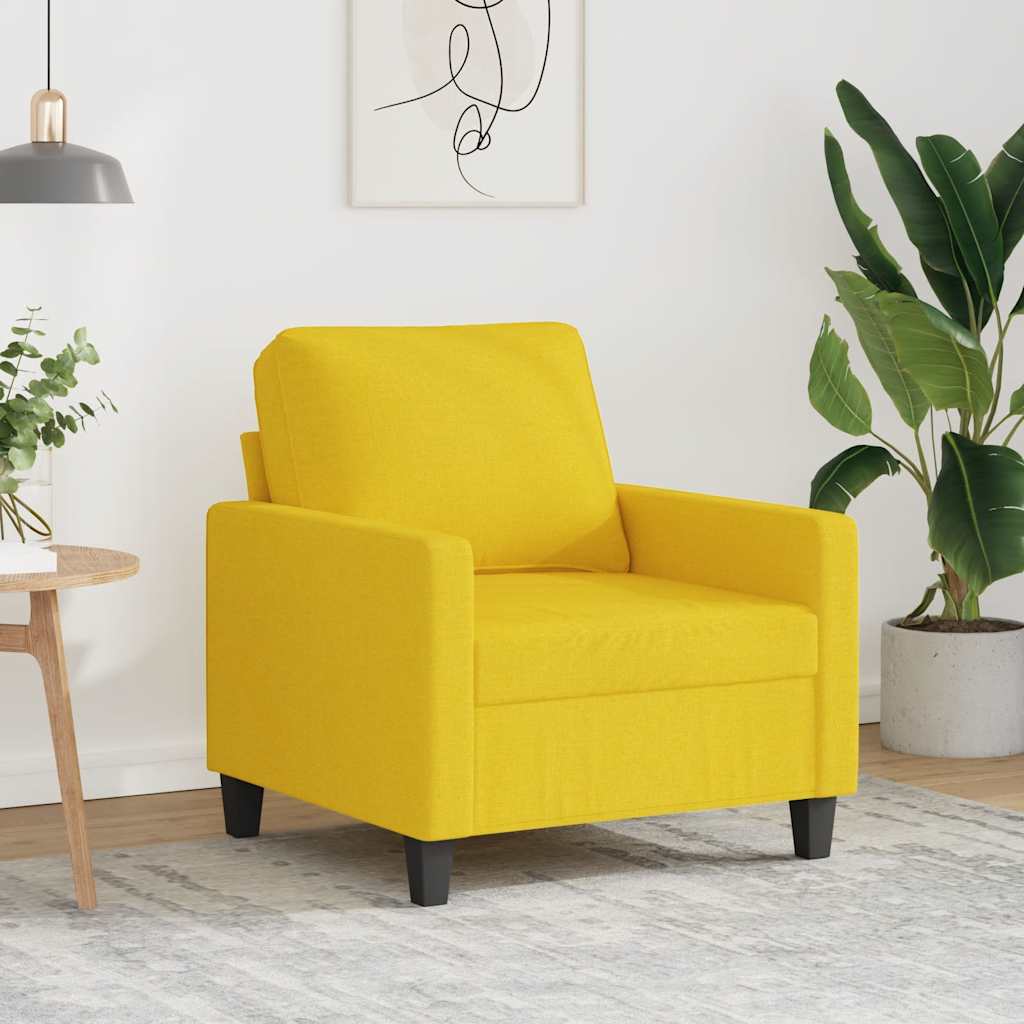 Fauteuil 60 cm stof lichtgeel is nu te koop bij PeponiXL, paradijselijk wonen!