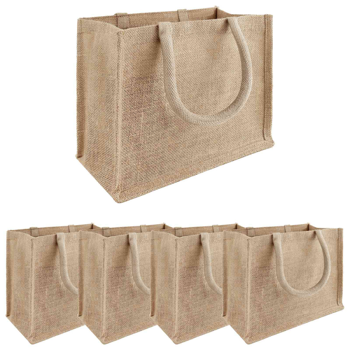 Jute handtassen 5 Naturel 26 x 22 x 14 cm 100% Tossa Jute is nu te koop bij PeponiXL, paradijselijk wonen!