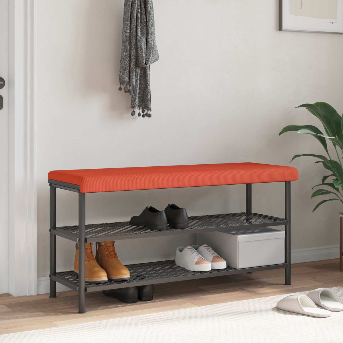 Bankkussen corduroy Rood-oranje Diepte 35 cm is nu te koop bij PeponiXL, paradijselijk wonen!