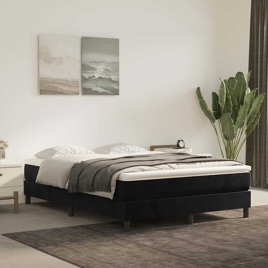 Pocketveringmatras medium 140x220x20 cm fluweel zwart is nu te koop bij PeponiXL, paradijselijk wonen!