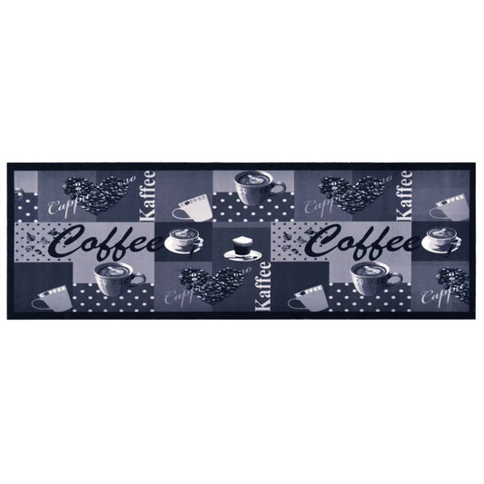 Keukenmat wasbaar Coffee 45x150 cm blauw is nu te koop bij PeponiXL, paradijselijk wonen!