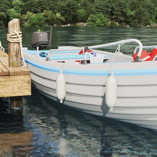 Boot fenders 2 st Ø 11 x 40 cm Wit PVC is nu te koop bij PeponiXL, paradijselijk wonen!