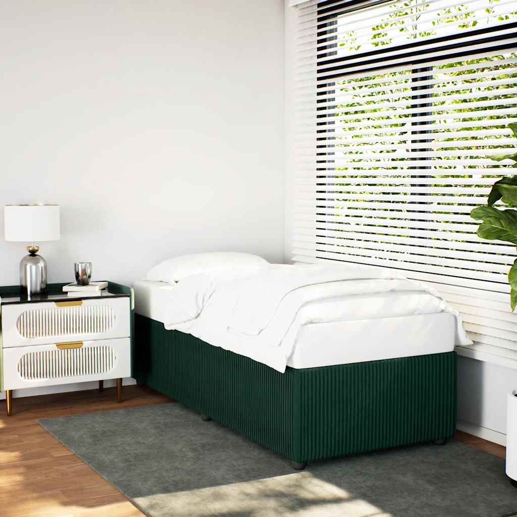 Bedframe zonder matras 80x200 cm fluweel donkergroen is nu te koop bij PeponiXL, paradijselijk wonen!