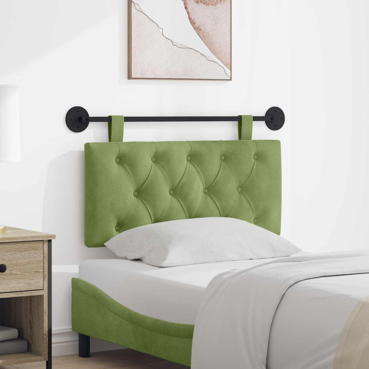Hangend hoofdbord Lichtgroen Fluweel is nu te koop bij PeponiXL, paradijselijk wonen!