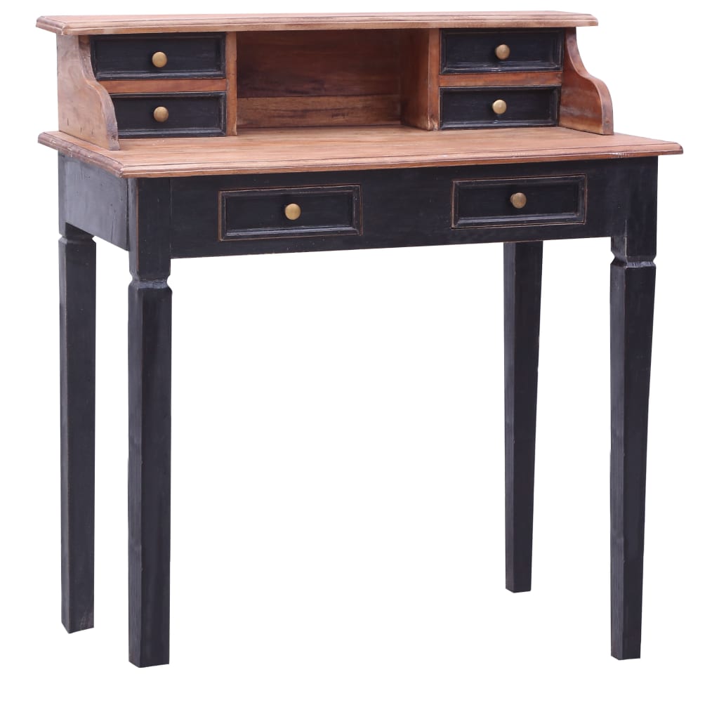 Schrijftafel met lades 90x50x101 cm massief mahoniehout is nu te koop bij PeponiXL, paradijselijk wonen!
