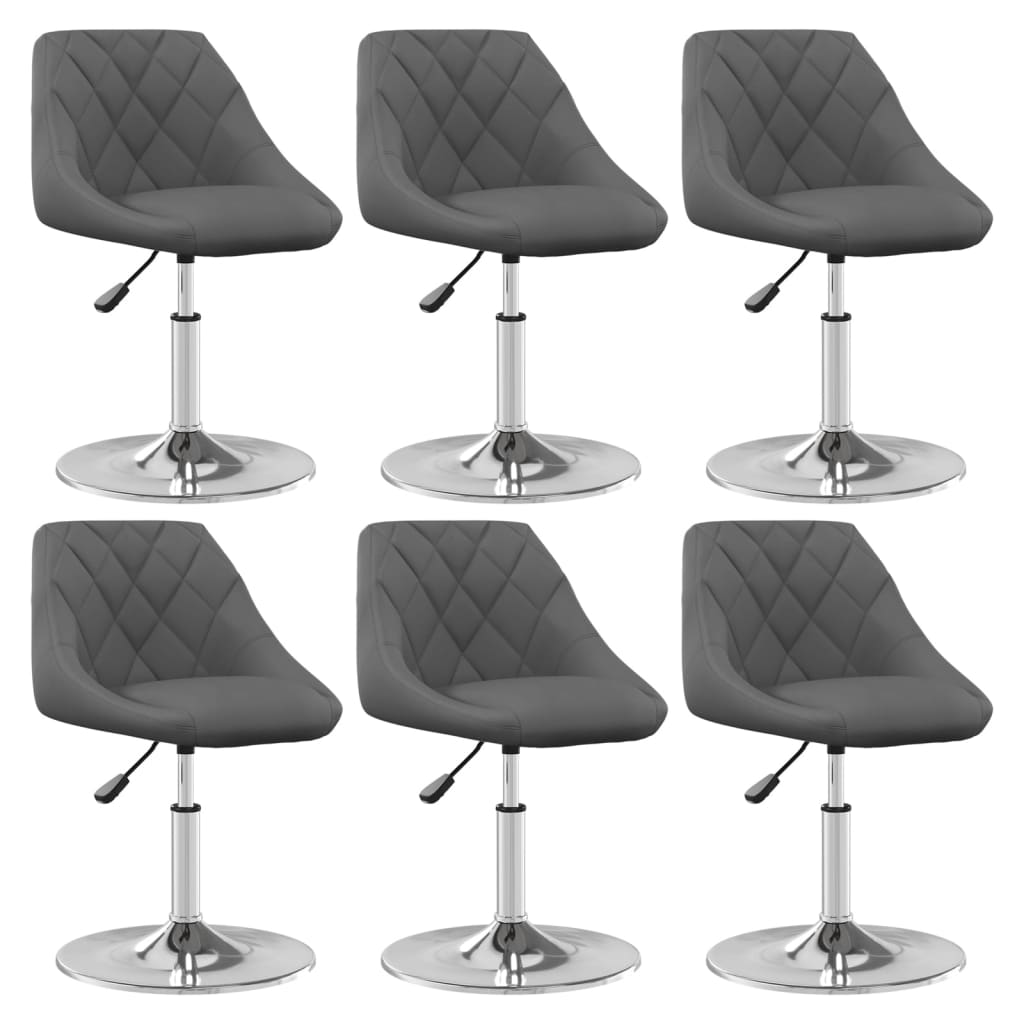 Eetkamerstoelen draaibaar 6 st fluweel donkergrijs is nu te koop bij PeponiXL, paradijselijk wonen!