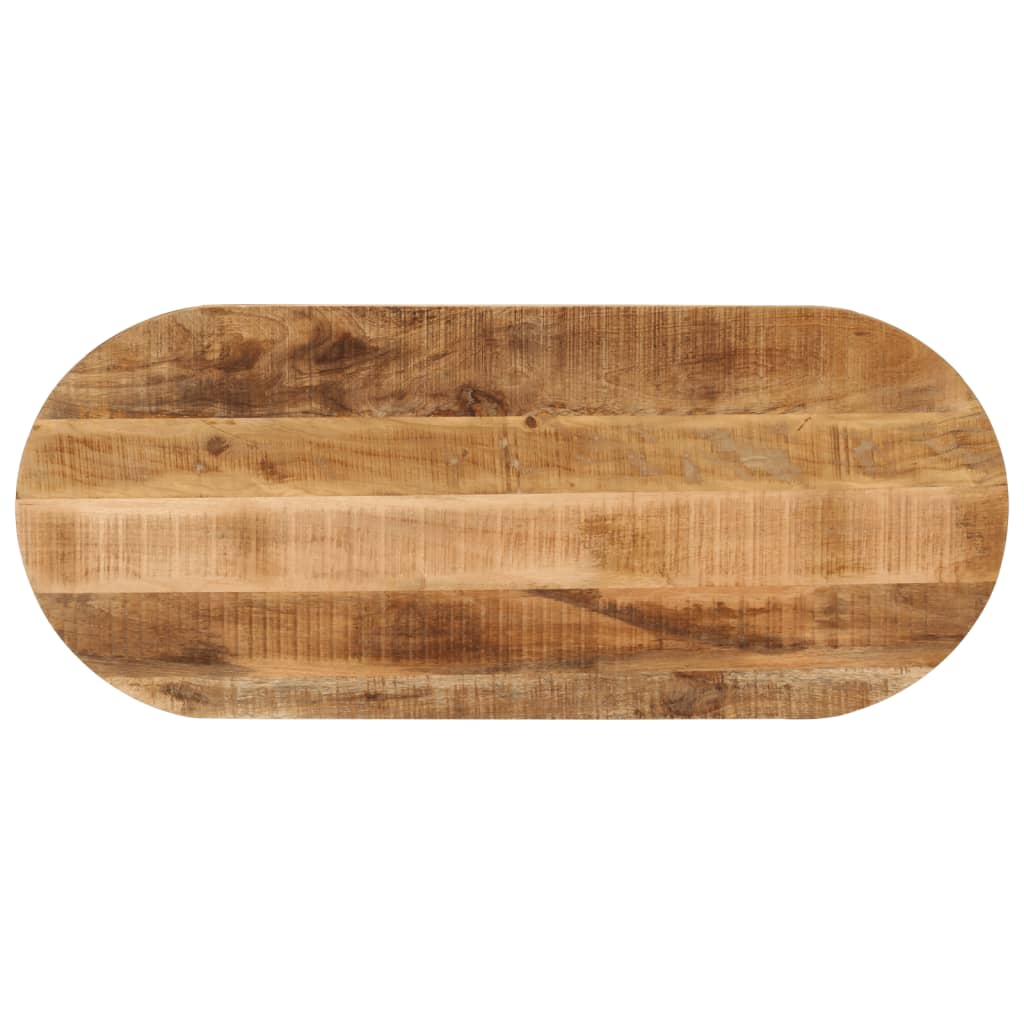 Tafelblad ovaal 120x50x3,8 cm massief ruw mangohout is nu te koop bij PeponiXL, paradijselijk wonen!