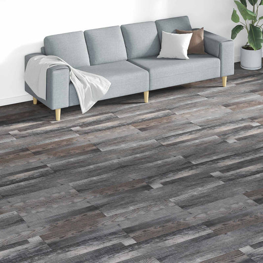 Vloerplanken 18 pcs Grijs 5,26 m² PVC is nu te koop bij PeponiXL, paradijselijk wonen!