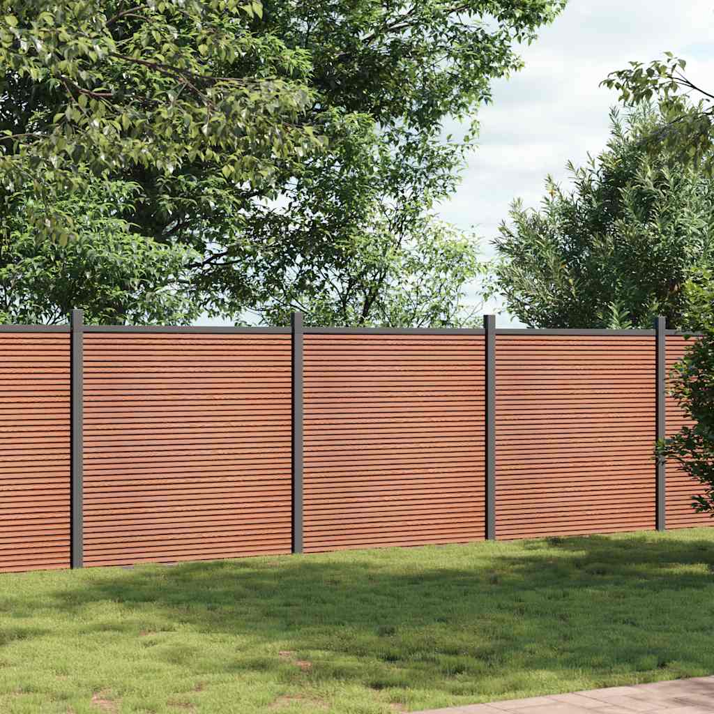 Schuttingpaneel 526x186 cm HKC bruin is nu te koop bij PeponiXL, paradijselijk wonen!