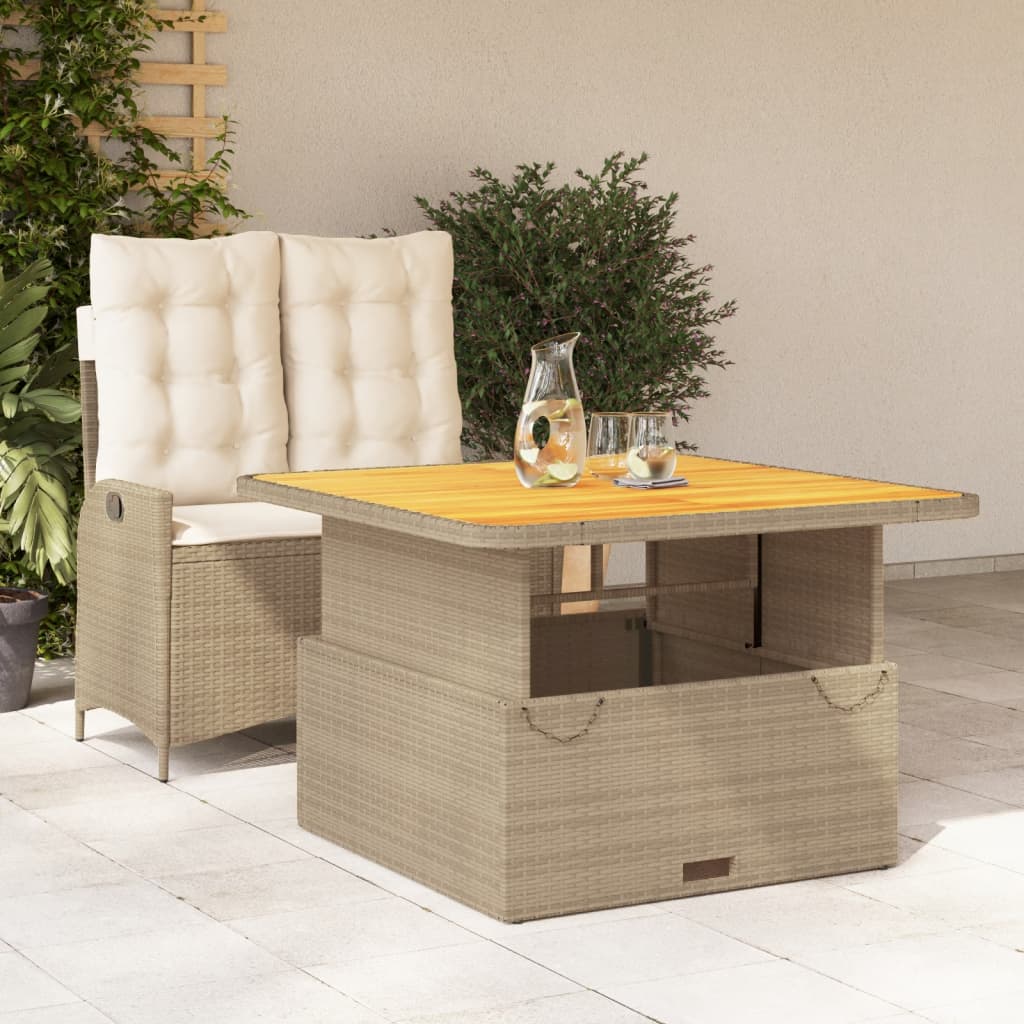 2-delige Tuinset met kussens poly rattan beige is nu te koop bij PeponiXL, paradijselijk wonen!