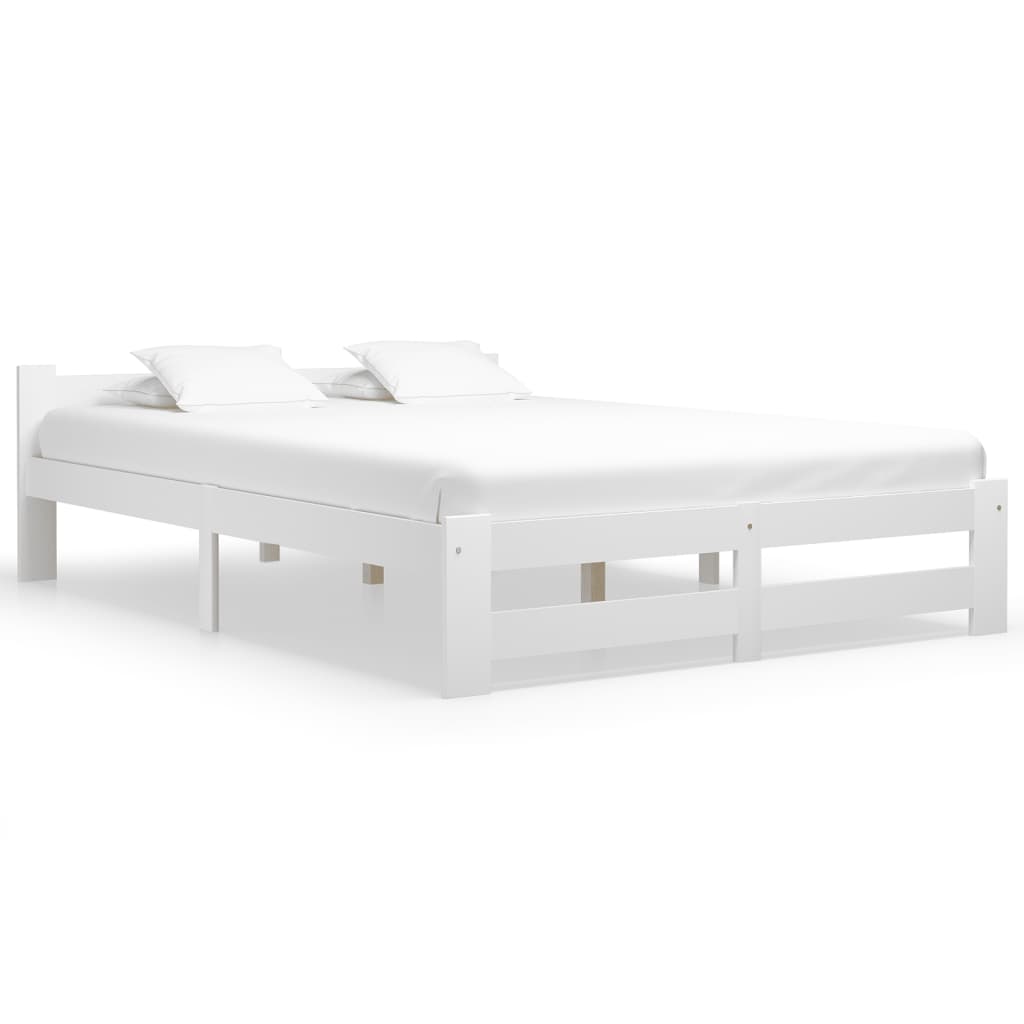 Bedframe massief grenenhout wit 120x200 cm is nu te koop bij PeponiXL, paradijselijk wonen!
