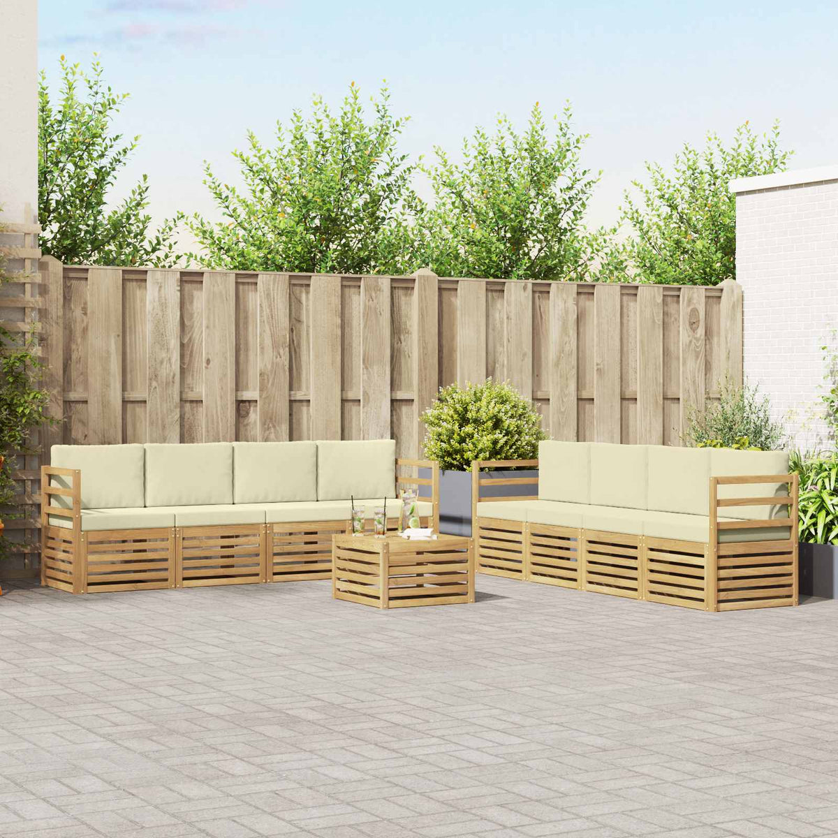 Sofa-Sets Massief Acaciahout is nu te koop bij PeponiXL, paradijselijk wonen!