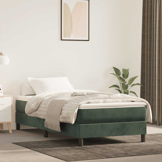 Pocketveringmatras medium 100x210x20 cm fluweel donkergroen is nu te koop bij PeponiXL, paradijselijk wonen!