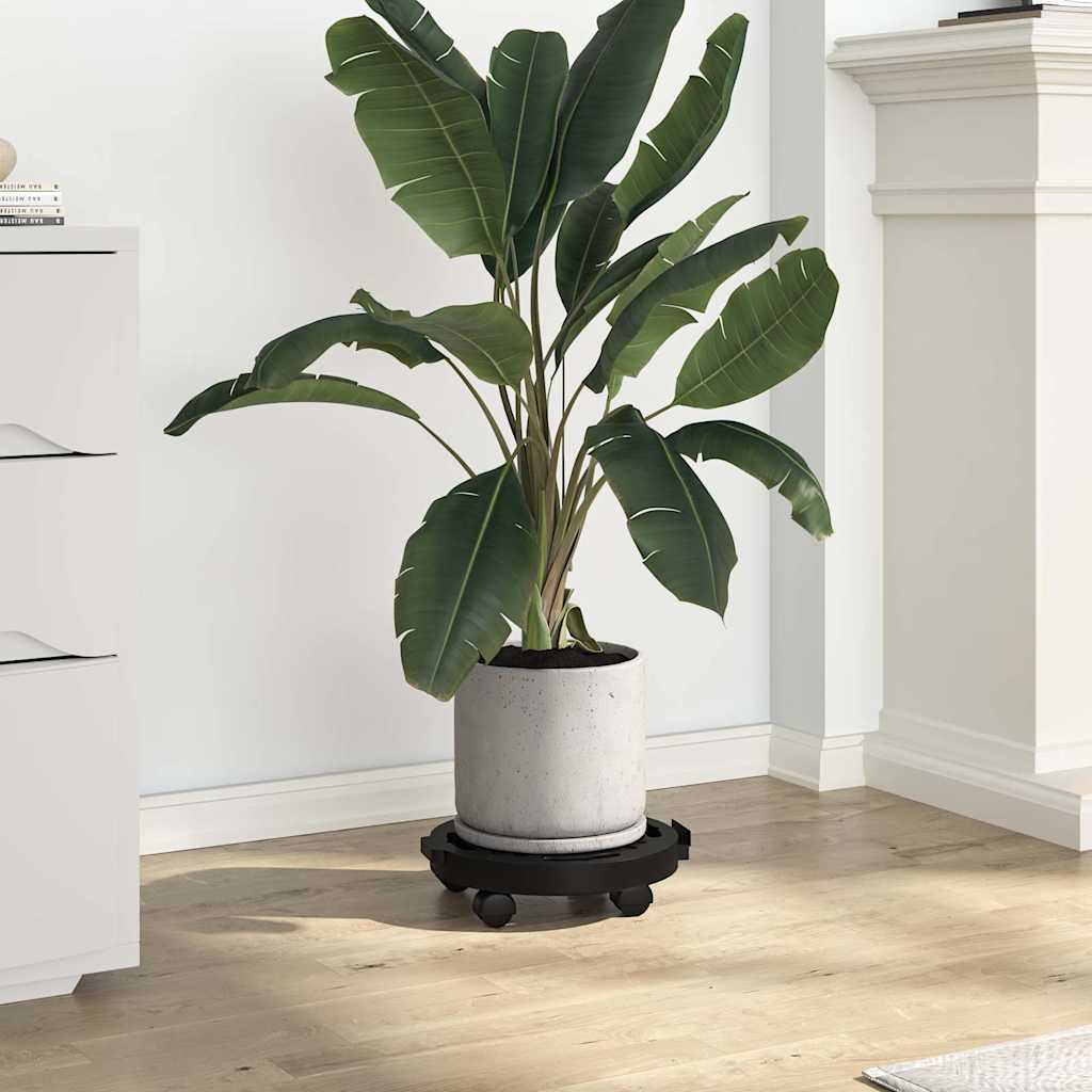 Plantentrolleys met wielen 2 st 170 kg diameter 30 cm zwart is nu te koop bij PeponiXL, paradijselijk wonen!