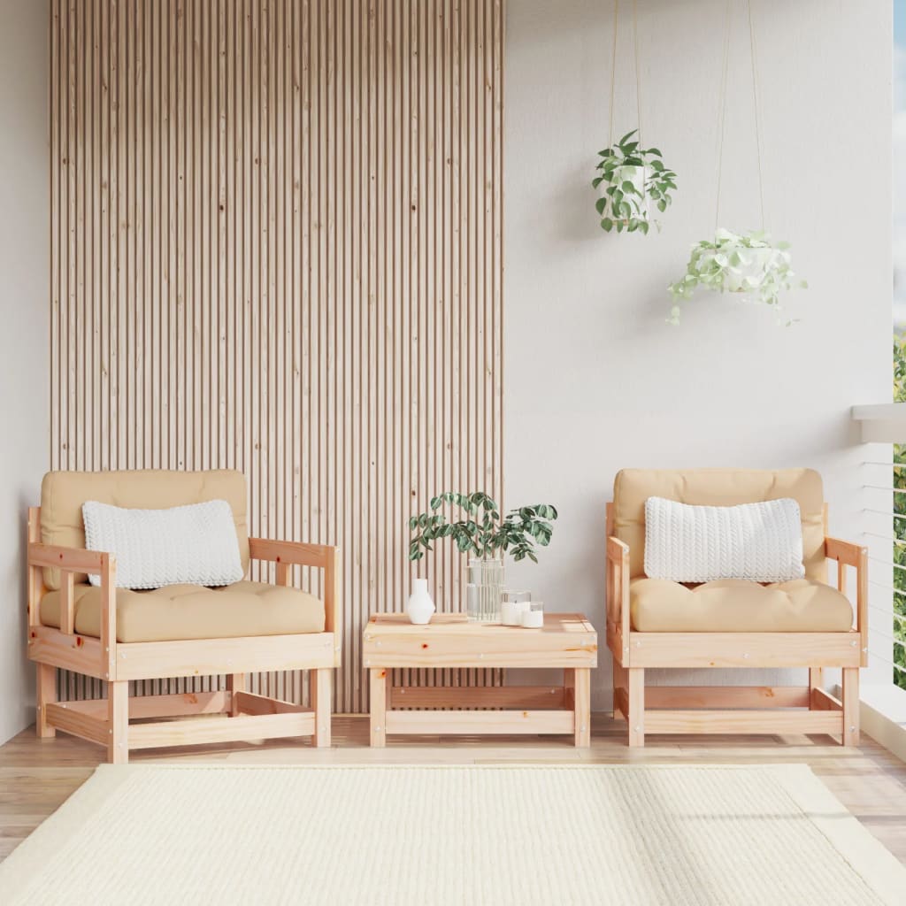 Tuinstoelen 2 st massief grenenhout is nu te koop bij PeponiXL, paradijselijk wonen!
