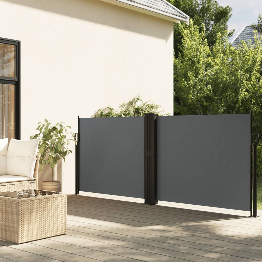 Windscherm uittrekbaar 140x1000 cm antraciet is nu te koop bij PeponiXL, paradijselijk wonen!