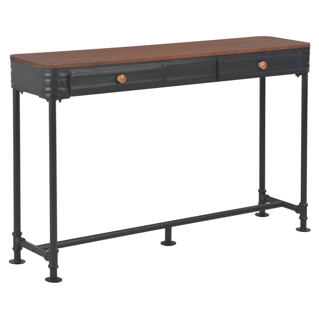 Wandtafel met 2 lades 120x30x75 cm massief vurenhout is nu te koop bij PeponiXL, paradijselijk wonen!