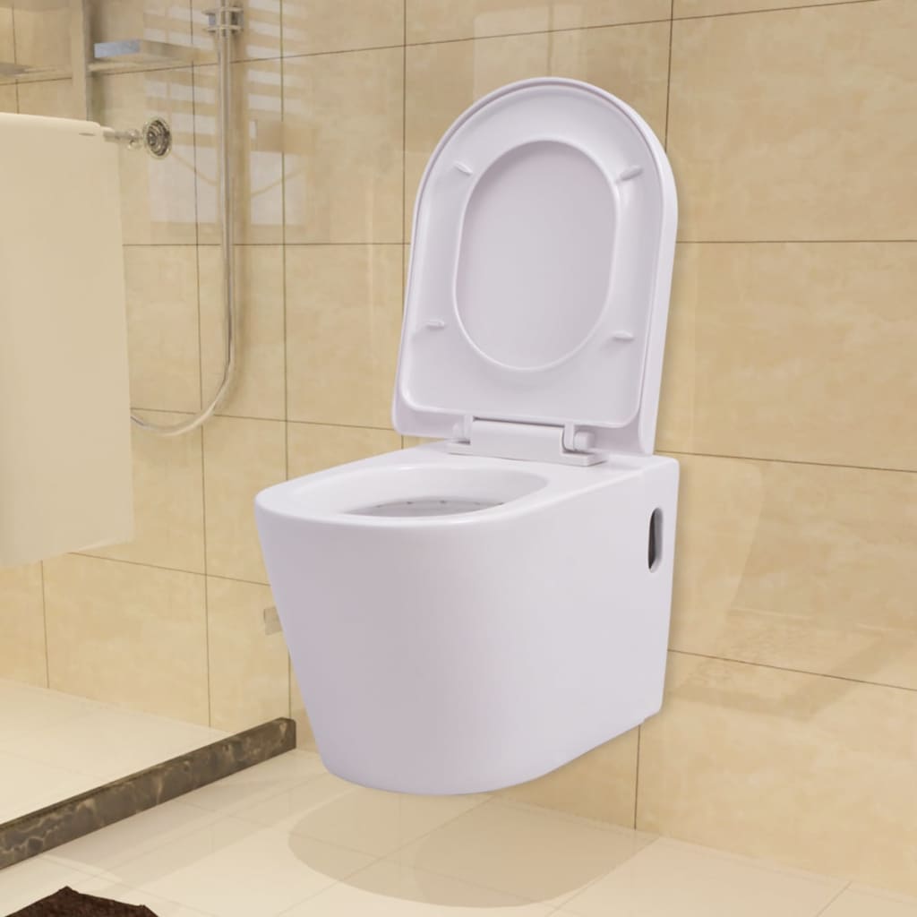 Hangend toilet keramiek wit is nu te koop bij PeponiXL, paradijselijk wonen!