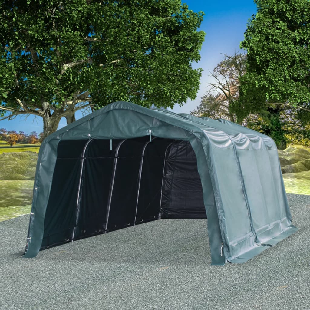 Veetent verwijderbaar 550 g/m² 3,3x6,4 m PVC donkergroen is nu te koop bij PeponiXL, paradijselijk wonen!