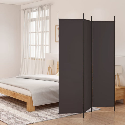 Kamerscherm met 3 panelen 150x200 cm stof bruin is nu te koop bij PeponiXL, paradijselijk wonen!