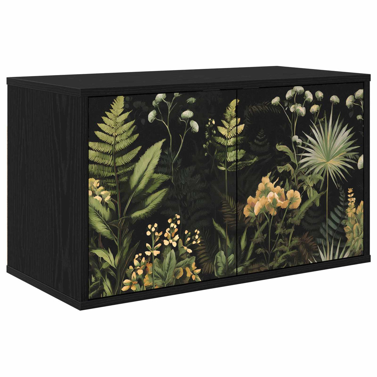 Wandgemonteerd tv-meubel RHENEN 69 x 33 x 40 cm Zwart eiken is nu te koop bij PeponiXL, paradijselijk wonen!