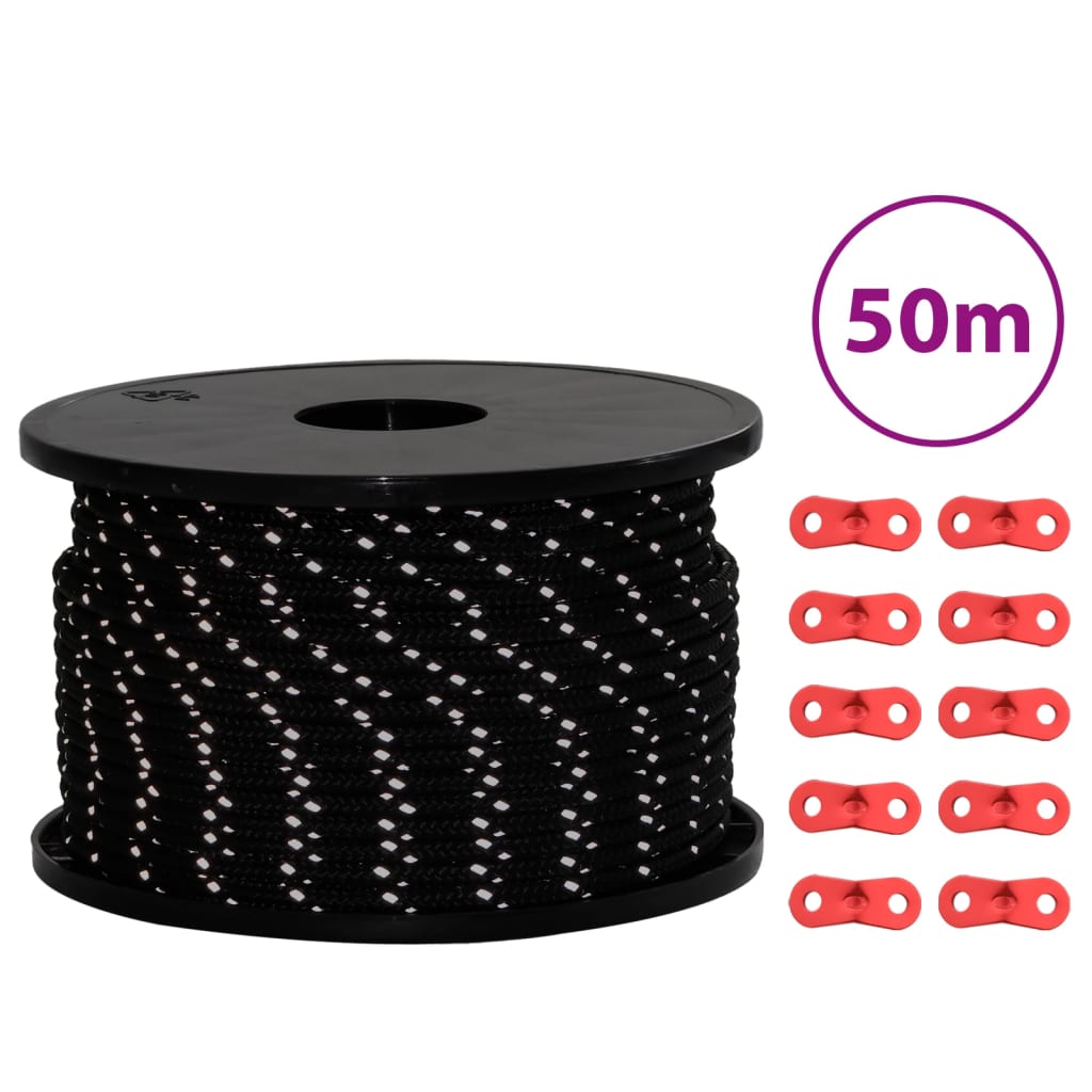 Tentscheerlijn met reflecterende strips en spanners 50 m 5 mm is nu te koop bij PeponiXL, paradijselijk wonen!