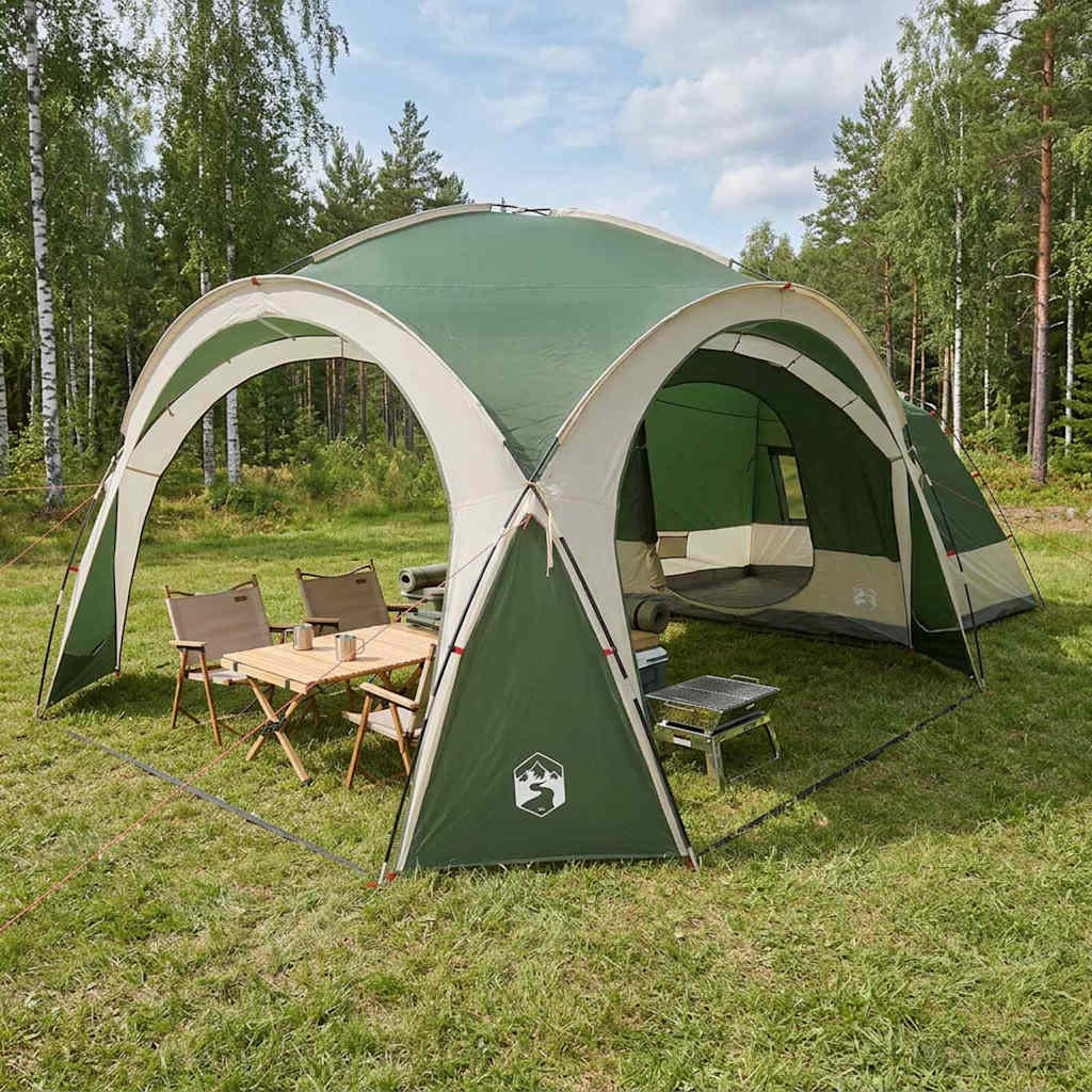 Zijtent met dak Groen 410 x 410 x 250 cm Polyester en staal is nu te koop bij PeponiXL, paradijselijk wonen!
