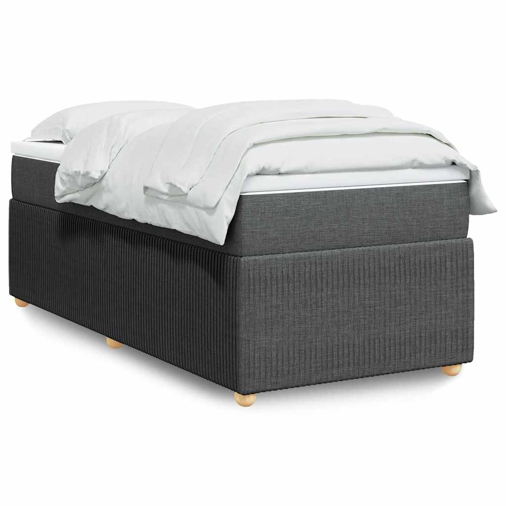 Boxspring met matras stof donkergrijs 100x200 cm is nu te koop bij PeponiXL, paradijselijk wonen!