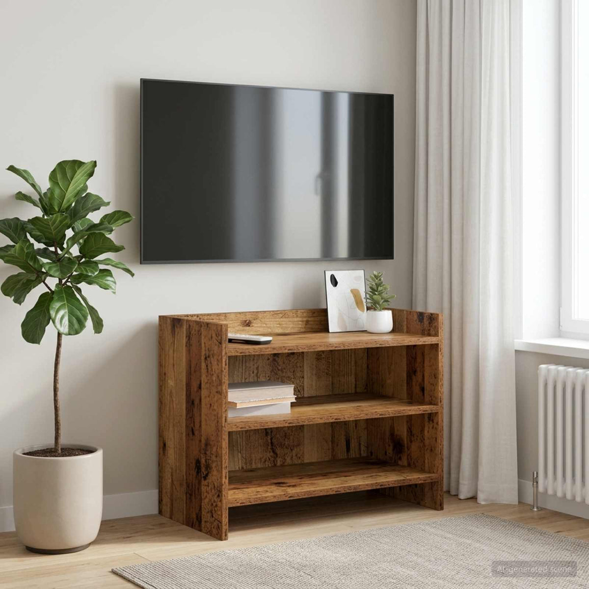 TV-kast 60 x 33 x 47 cm Oud hout Bewerkt hout is nu te koop bij PeponiXL, paradijselijk wonen!