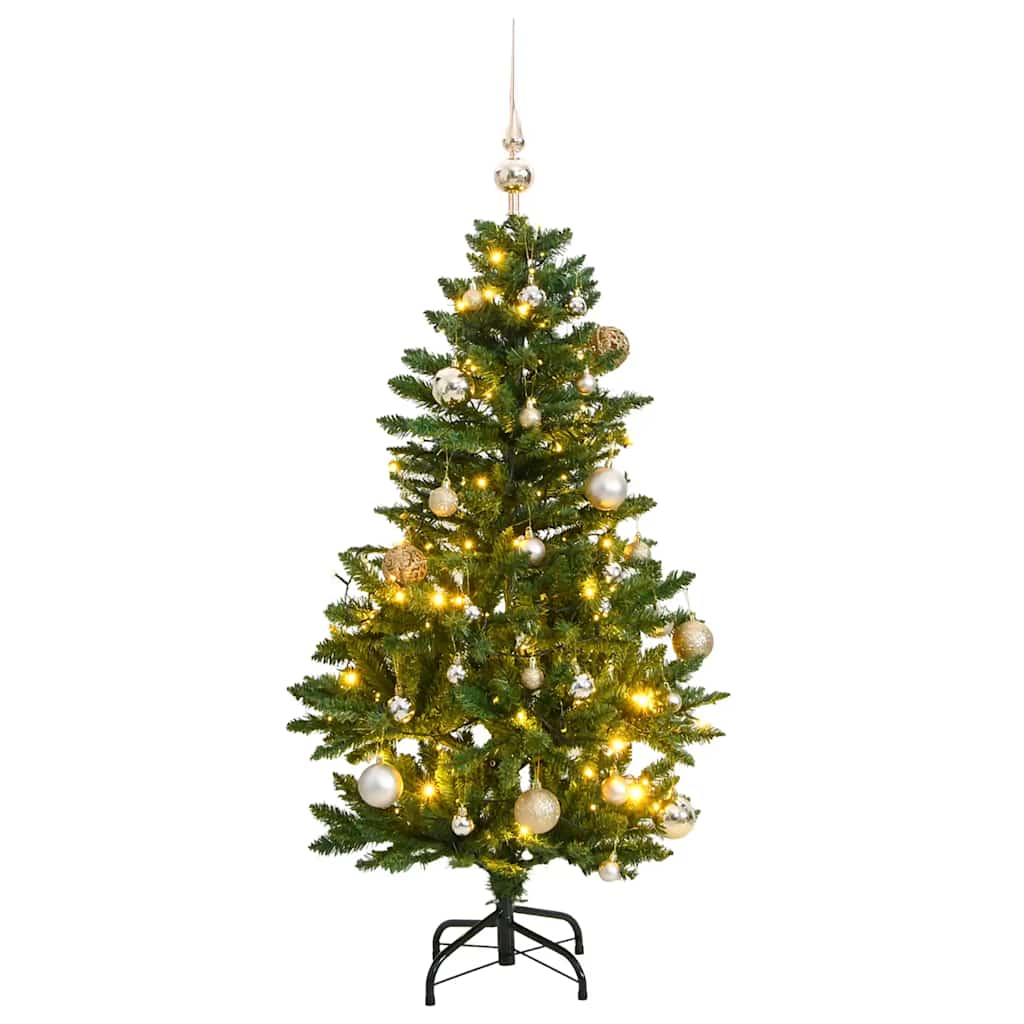 Kunstkerstboom met scharnieren 150 LED en kerstballen 120 cm is nu te koop bij PeponiXL, paradijselijk wonen!