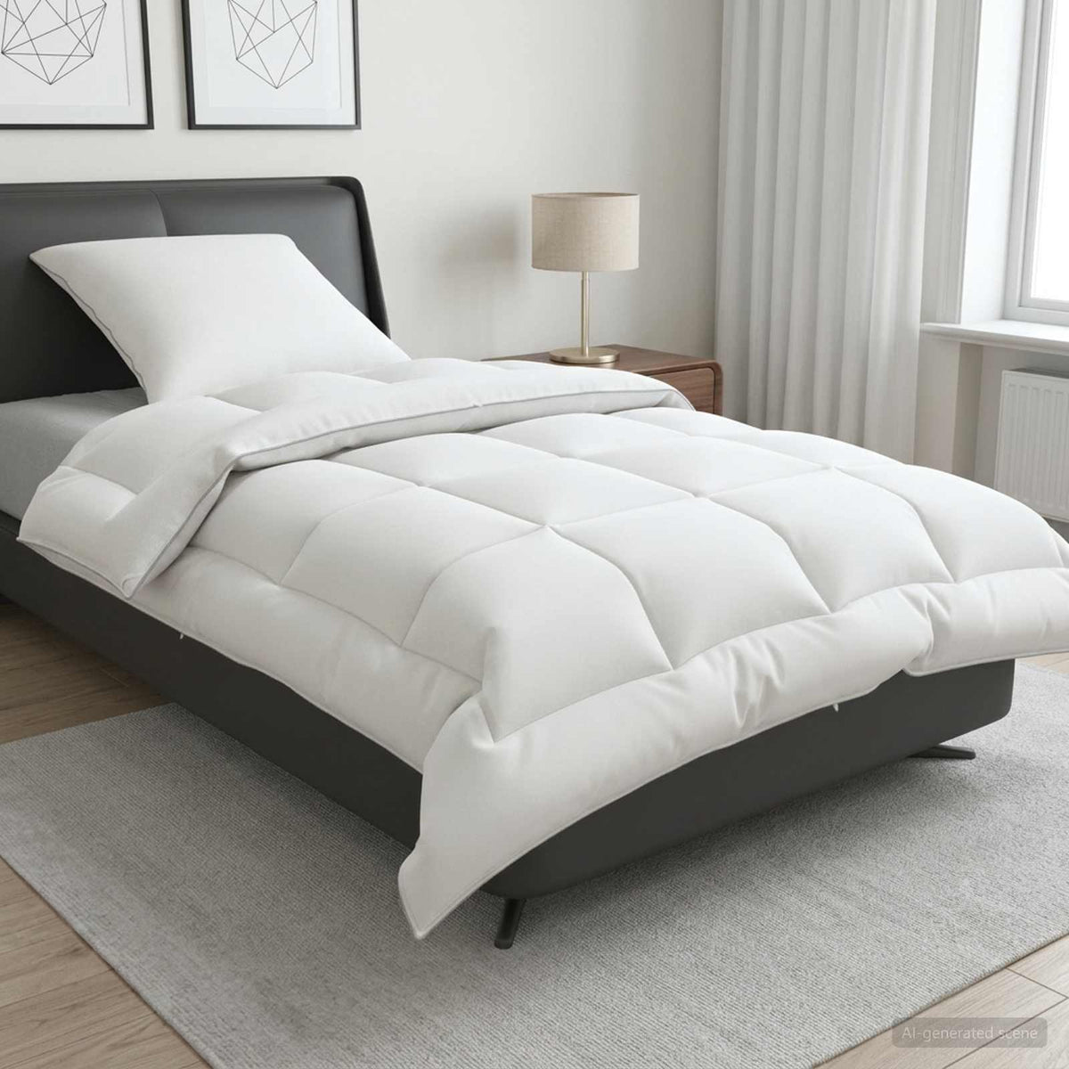Dekbed en Kussen Set 2 st 150x200 cm 4 seizoenen 350 GSM Wol is nu te koop bij PeponiXL, paradijselijk wonen!