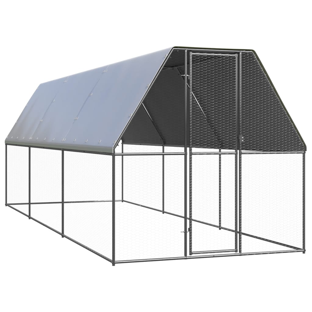 Buitenhok voor kippen 2x6x2 m gegalvaniseerd staal is nu te koop bij PeponiXL, paradijselijk wonen!