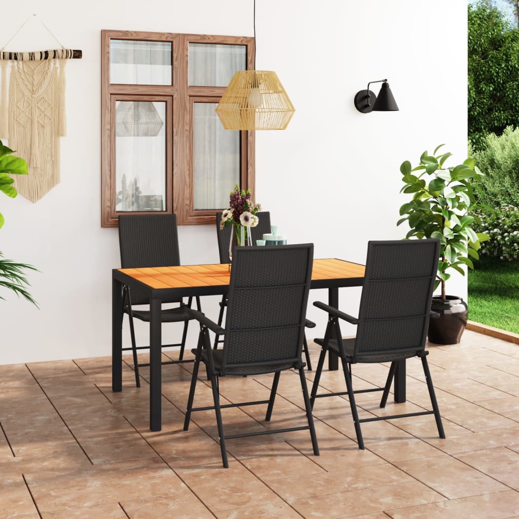 5-delige Tuinset zwart en bruin is nu te koop bij PeponiXL, paradijselijk wonen!