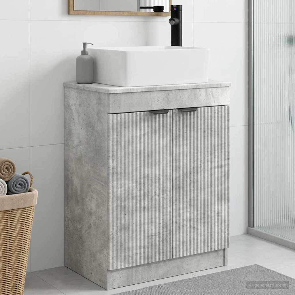 Badkamermeubel met Wasbak Betongrijs 54 x 35 x 83 cm is nu te koop bij PeponiXL, paradijselijk wonen!