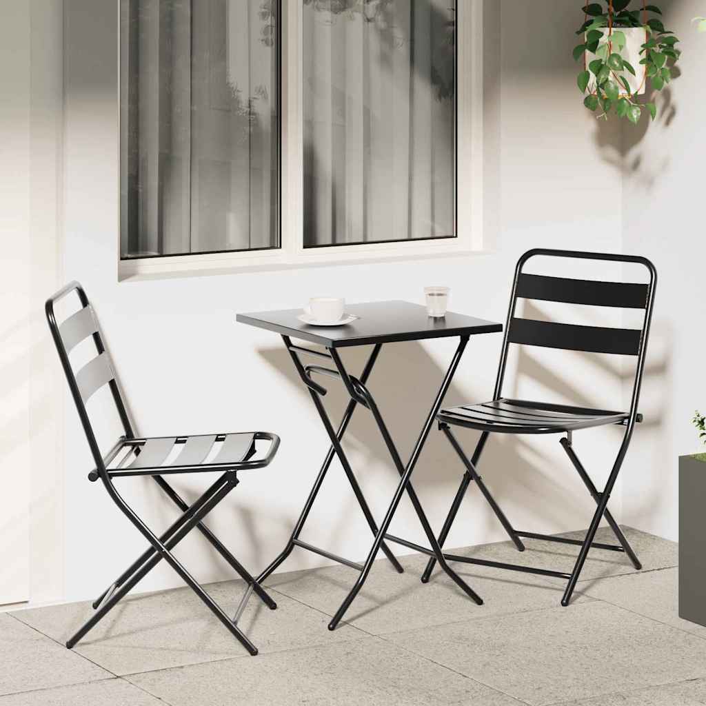 Tuin Bistro Set 3 pcs Antraciet Staal is nu te koop bij PeponiXL, paradijselijk wonen!