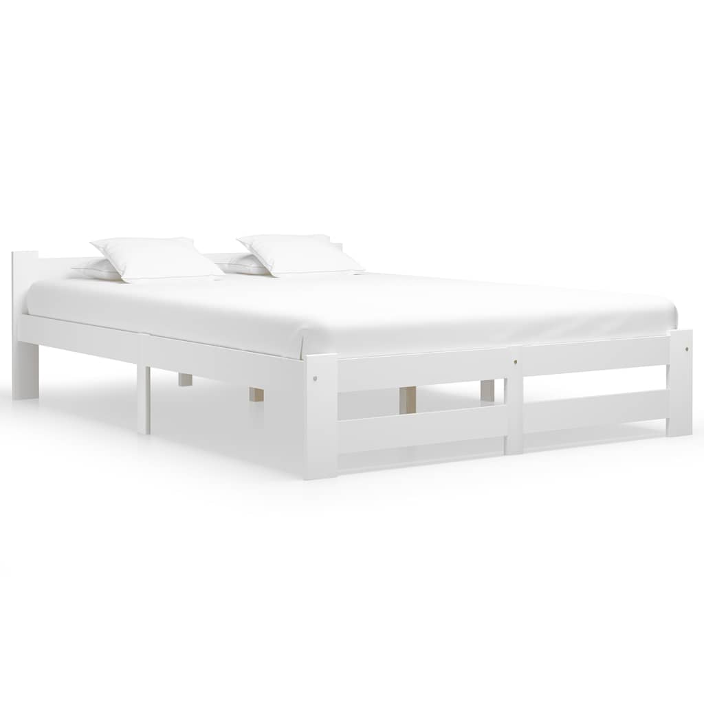 Bedframe massief grenenhout wit 160x200 cm is nu te koop bij PeponiXL, paradijselijk wonen!