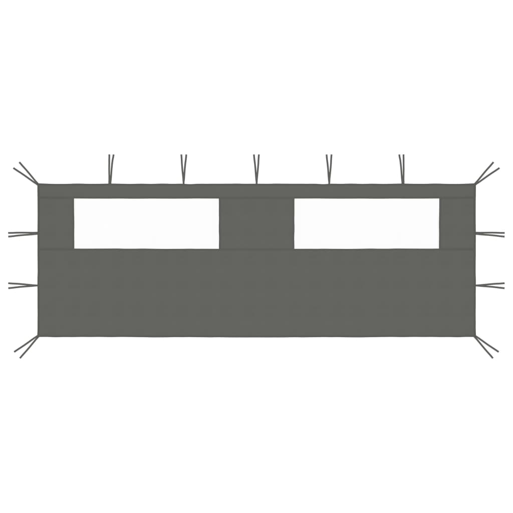 Prieelzijwand met ramen 6x2 m antracietkleurig is nu te koop bij PeponiXL, paradijselijk wonen!