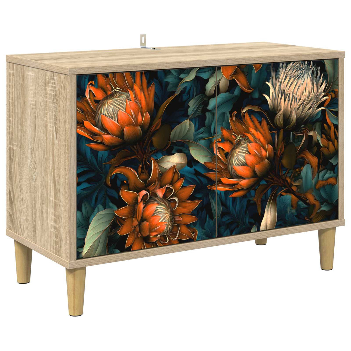 Tv-meubel LOCHEM 69 x 33 x 50 cm Sonoma Bewerkt hout is nu te koop bij PeponiXL, paradijselijk wonen!