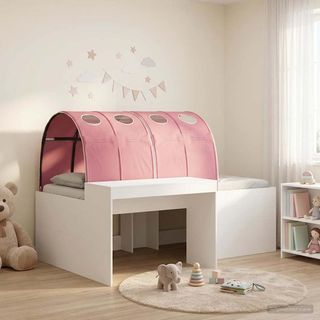 Bed met Tunnel 3 st Artisian Eik en Roze Bewerkt hout is nu te koop bij PeponiXL, paradijselijk wonen!