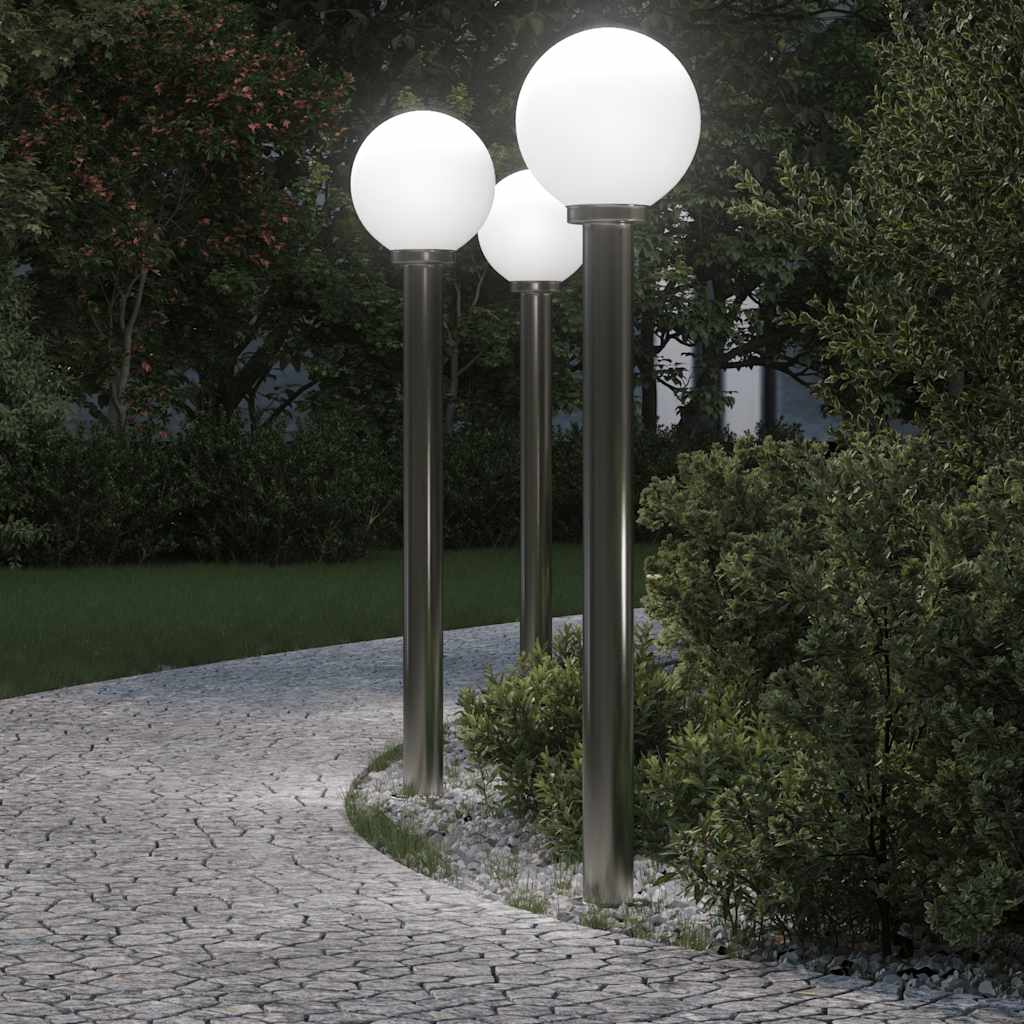 Bolderverlichting 3 stuks 120 cm RVS IP44 is nu te koop bij PeponiXL, paradijselijk wonen!
