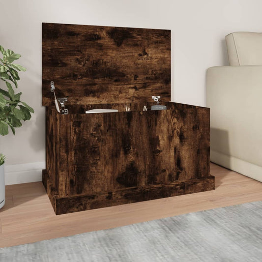 Opbergbox 70x40x38 cm bewerkt hout gerookt eikenkleurig is nu te koop bij PeponiXL, paradijselijk wonen!