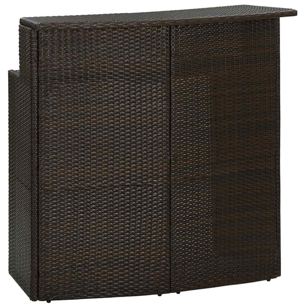 Tuinbartafel 120x55x110 cm poly rattan bruin is nu te koop bij PeponiXL, paradijselijk wonen!